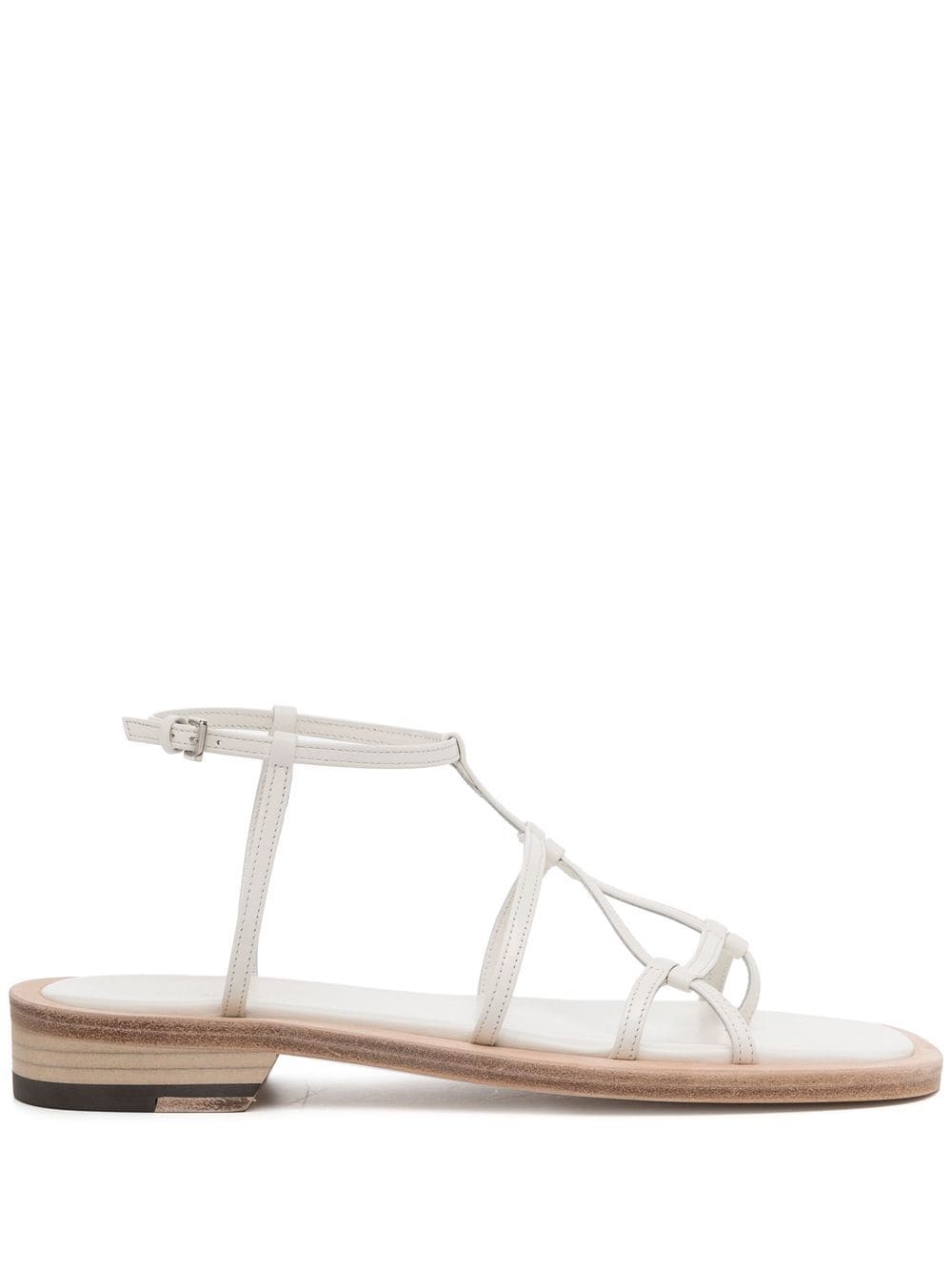 Low Classic open-toe leather sandals - White von Low Classic