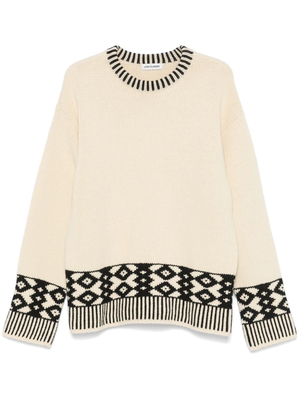 Low Classic patterned-jacquard sweater - Neutrals von Low Classic