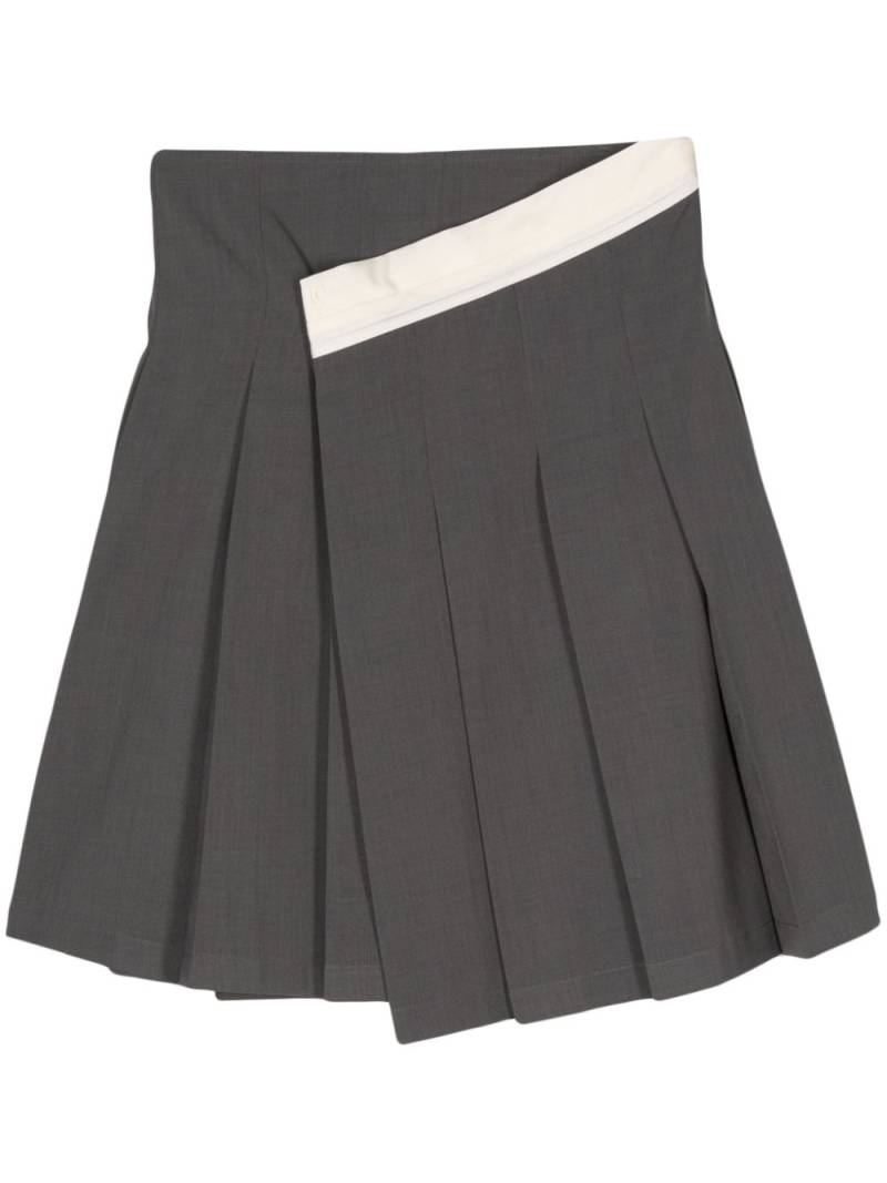 Low Classic pleated mini skirt - Grey von Low Classic