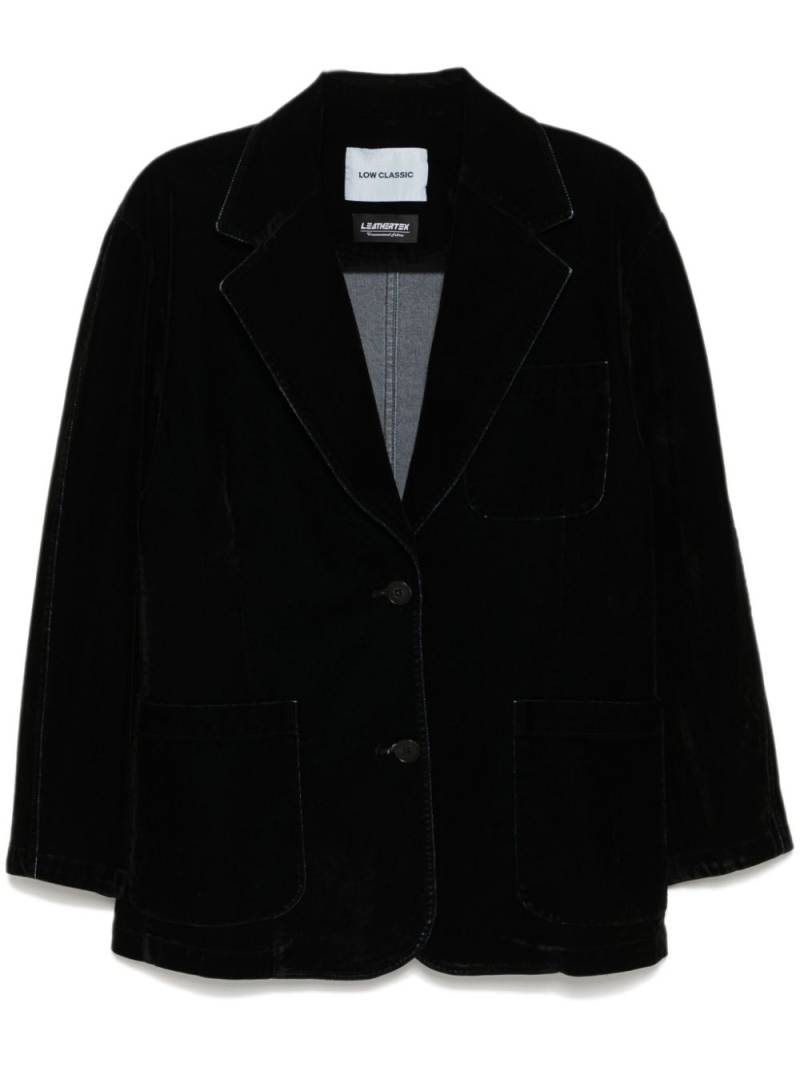 Low Classic raglan stone washer blazer - Black von Low Classic