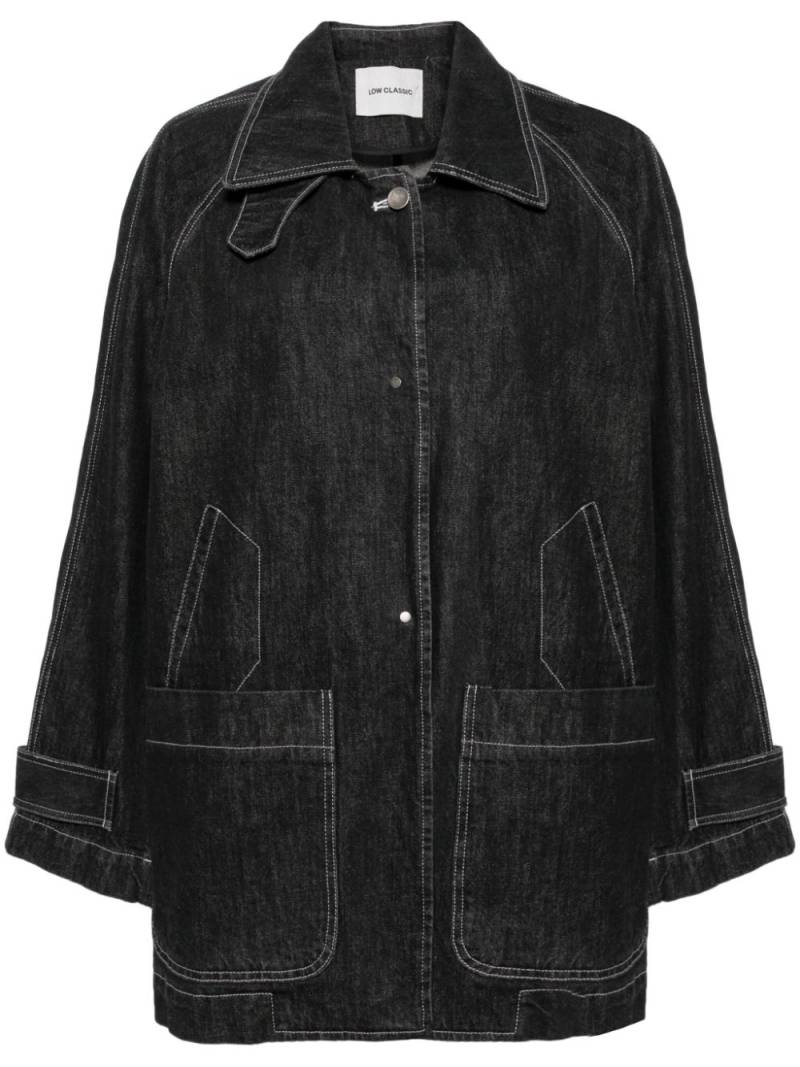 Low Classic stitch denim jacket - Black von Low Classic