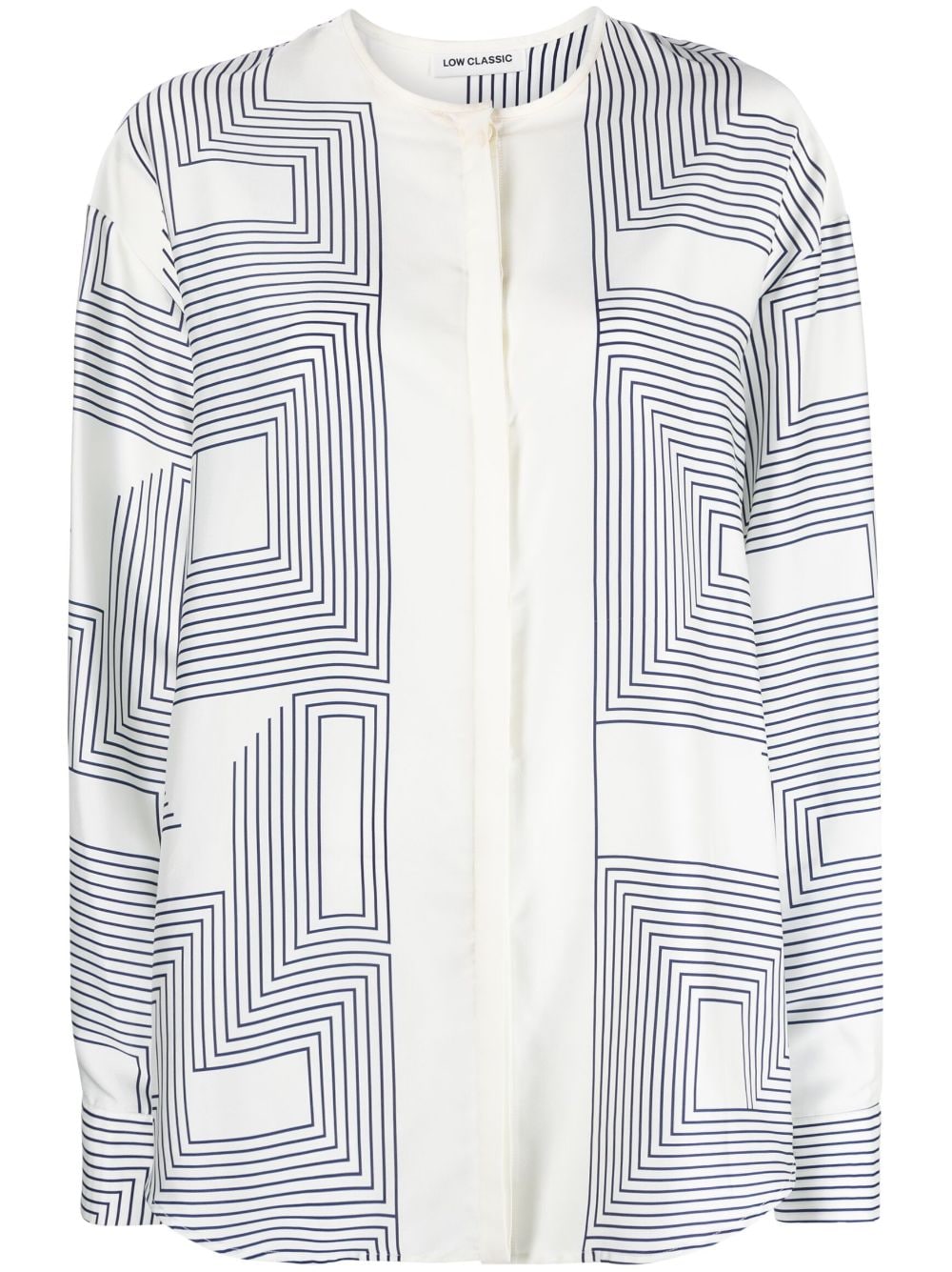 Low Classic striped satin shirt - White von Low Classic