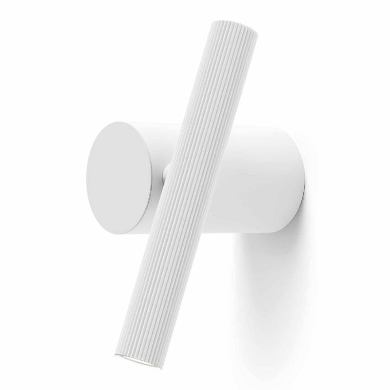 A05 DOI LED Wandleuchte, Lichtfarbe 3000k, Ausführung white/ribbed white von Luceplan