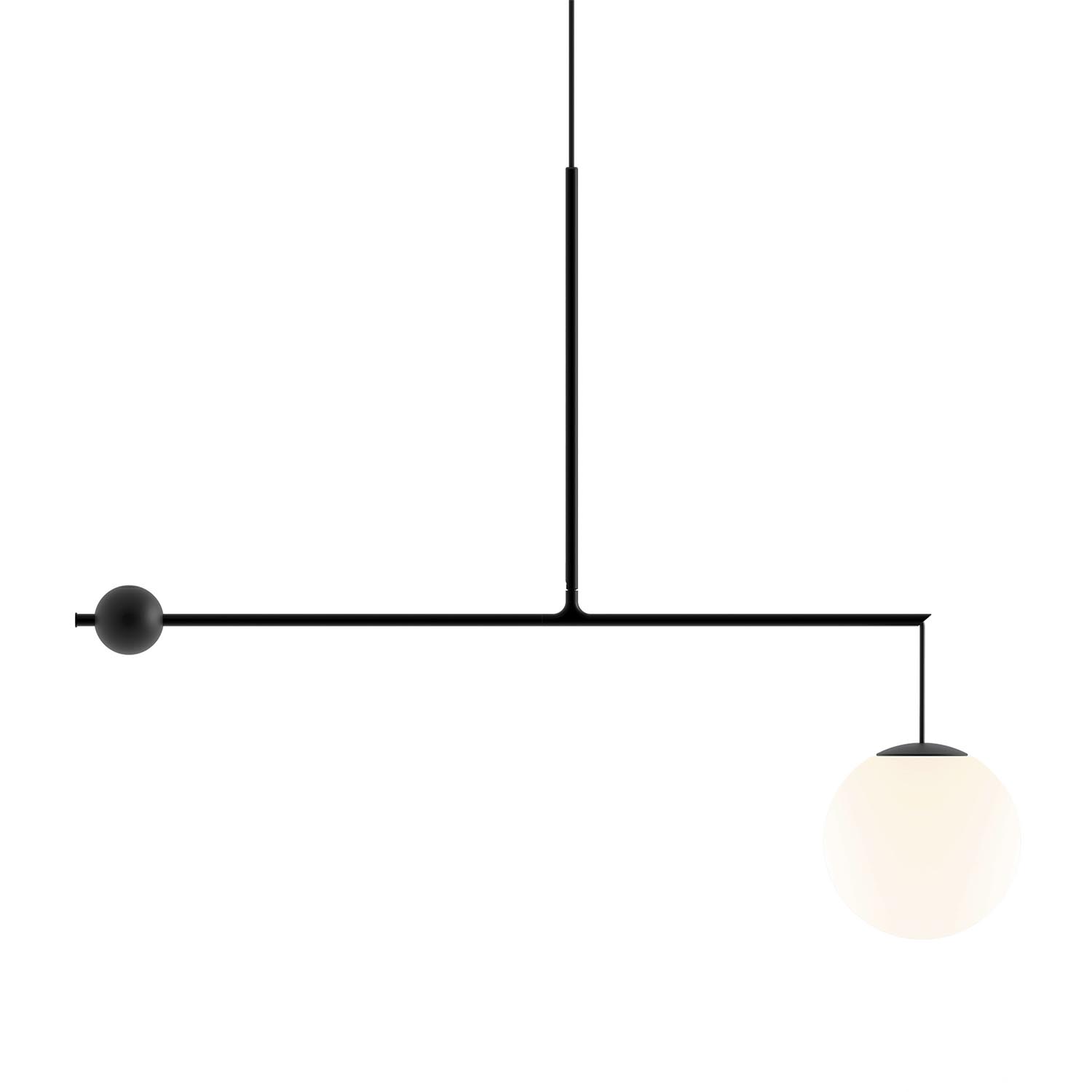 B01 MALAMATA Pendelleuchte, Ausführung matt black, Diffusergrösse d. 22 cm B01 MALAMATA Pendelleuchte, Ausführung matt black, Diffusergrösse d. 22 cm von Luceplan