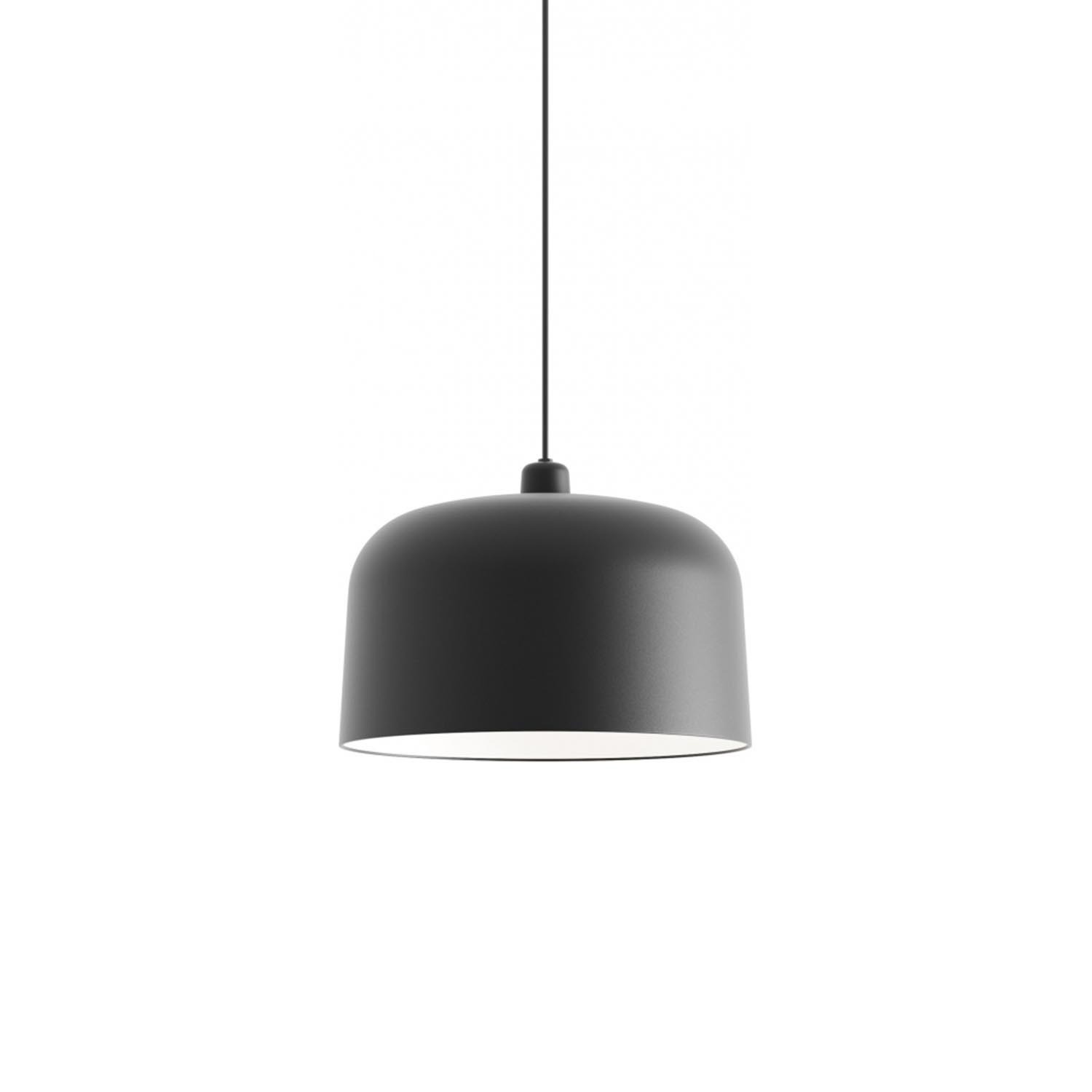 B02 ZILE Pendelleuchte, Grösse d. 20 cm, Ausführung matt black von Luceplan