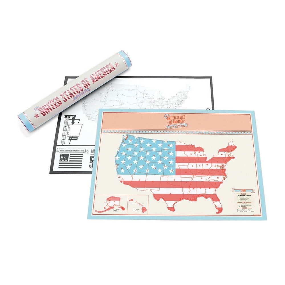 Travel Edition Scratch Map USA - Reisekarte von Luckies