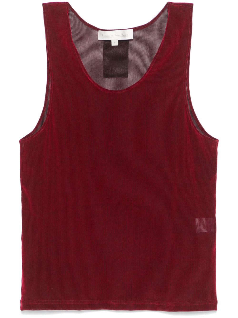 Ludovic de Saint Sernin velvet tank top - Red von Ludovic de Saint Sernin