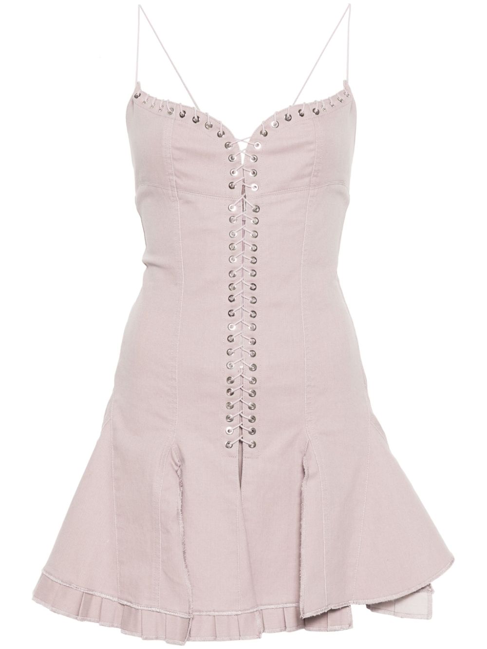 Ludovic de Saint Sernin Cleavage denim mini dress - Pink von Ludovic de Saint Sernin