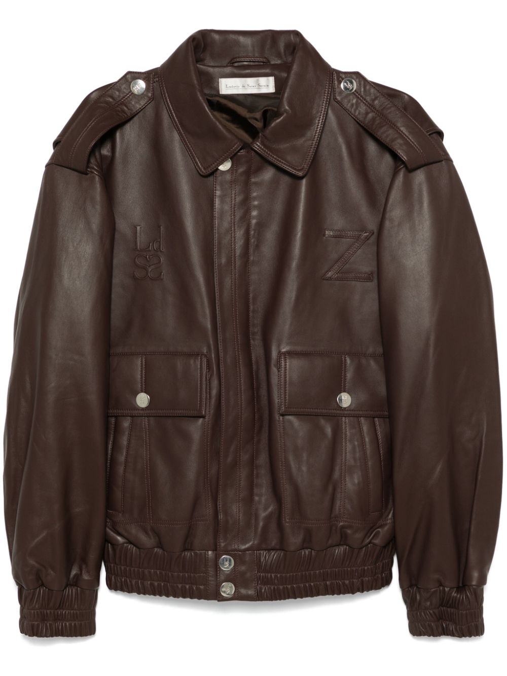 Ludovic de Saint Sernin Robert leather bomber jacket - Brown von Ludovic de Saint Sernin