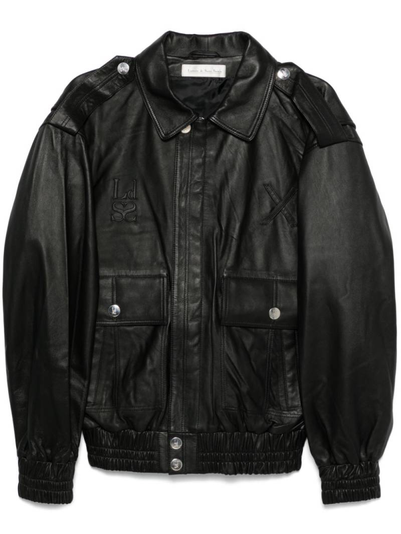 Ludovic de Saint Sernin Robert leather bomber jacket - Black von Ludovic de Saint Sernin