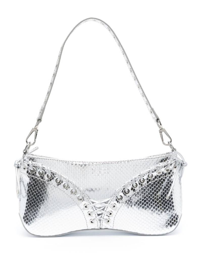 Ludovic de Saint Sernin The Cleavage embossed leather shoulder bag - Silver von Ludovic de Saint Sernin