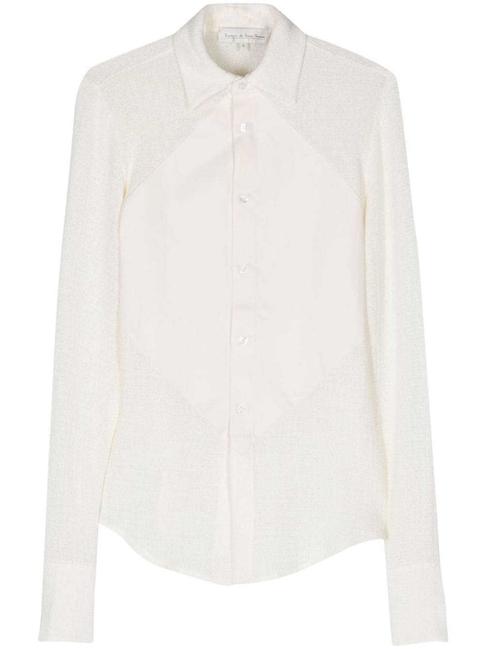 Ludovic de Saint Sernin contrasting-panels semi-sheer shirt - Neutrals von Ludovic de Saint Sernin