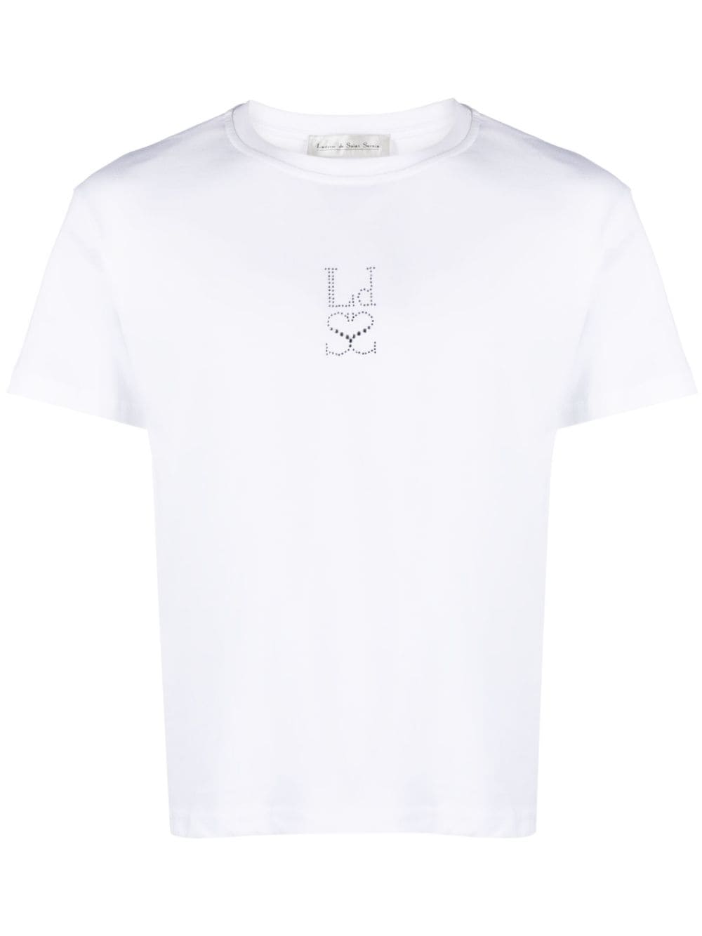 Ludovic de Saint Sernin crystal-logo cotton T-shirt - White von Ludovic de Saint Sernin