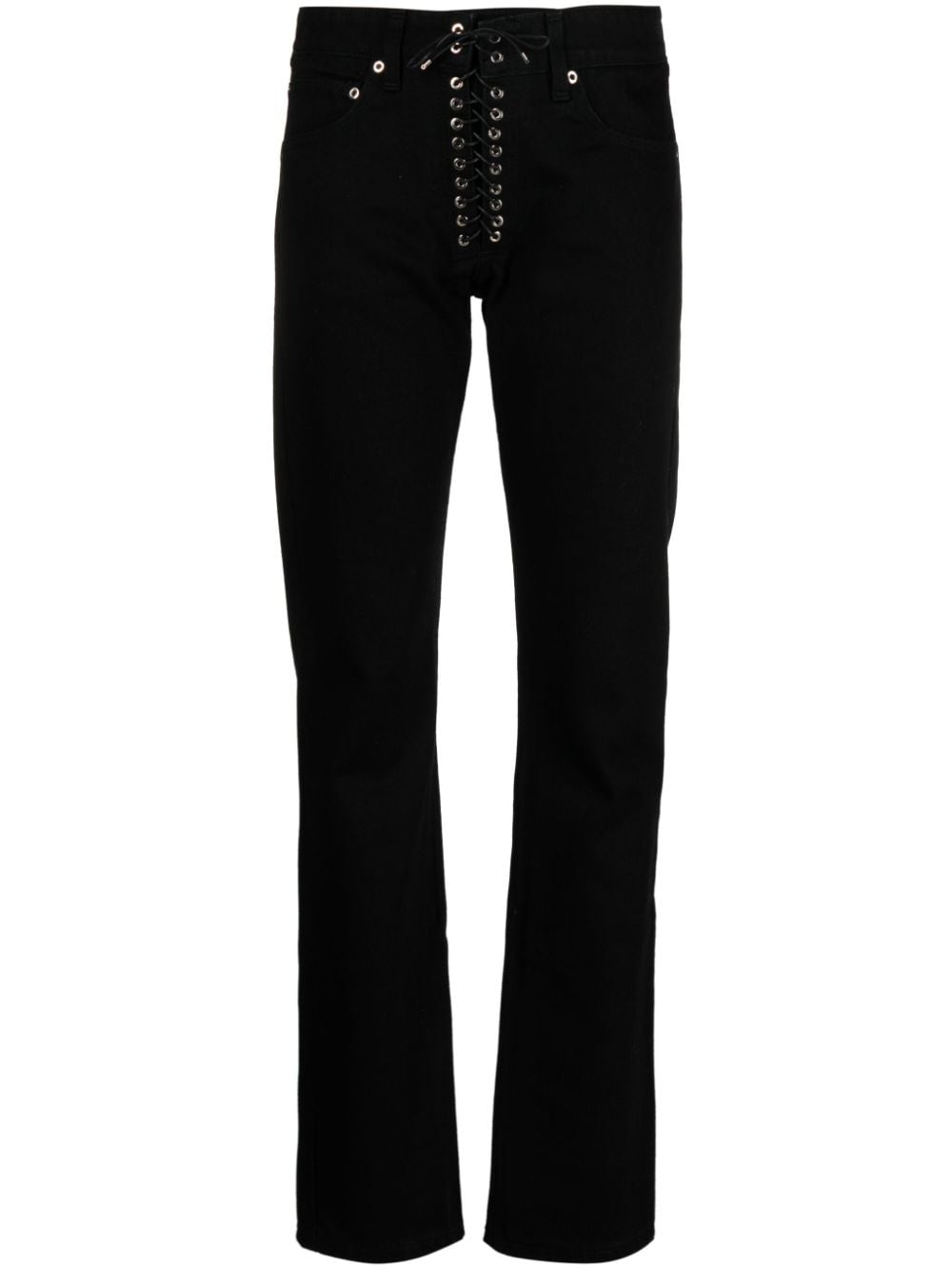 Ludovic de Saint Sernin lace-up straight-leg jeans - Black