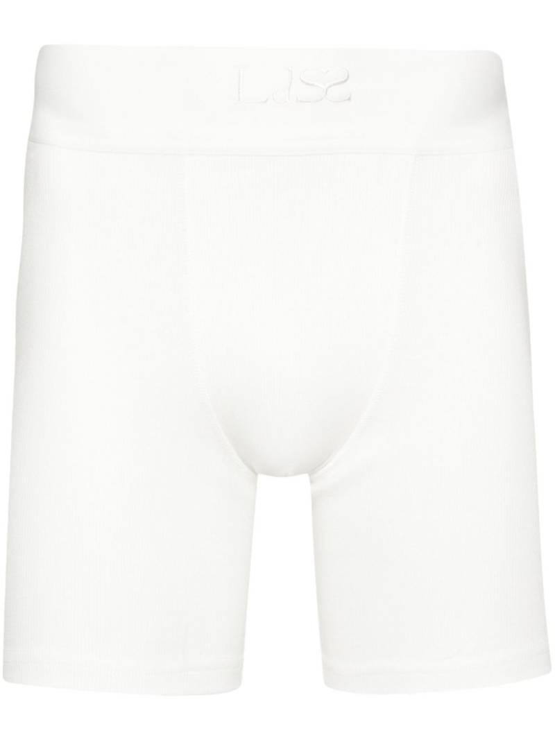 Ludovic de Saint Sernin logo-embroidered cyclist shorts - White von Ludovic de Saint Sernin