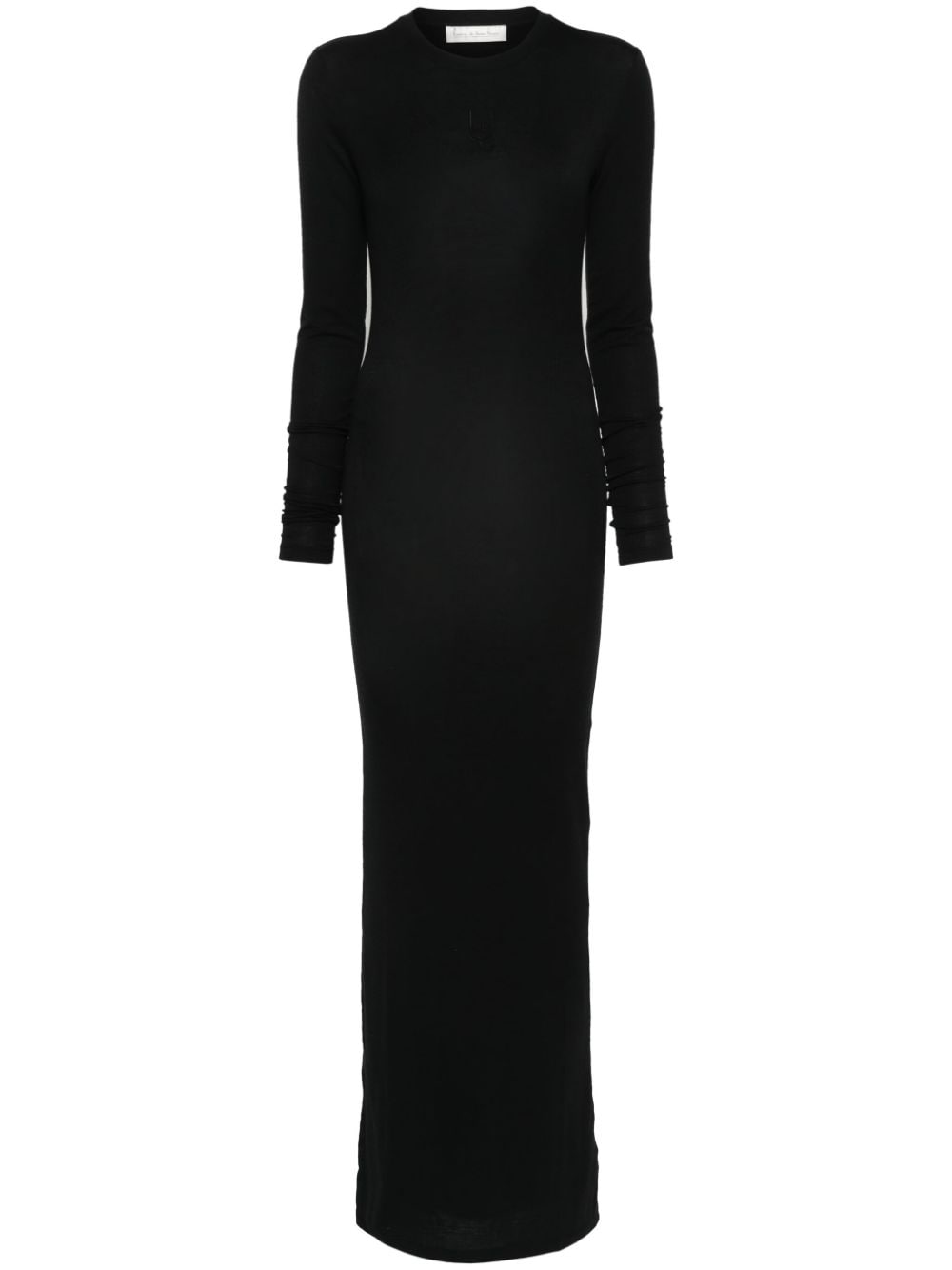 Ludovic de Saint Sernin logo-embroidered maxi dress - Black von Ludovic de Saint Sernin