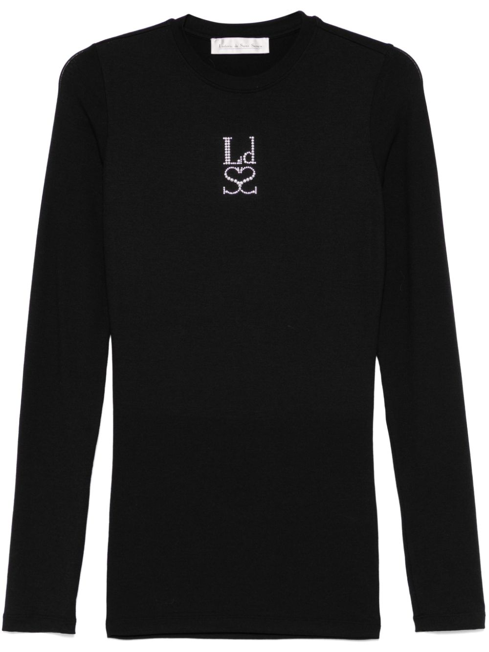 Ludovic de Saint Sernin long-sleeve stud T-shirt - Black von Ludovic de Saint Sernin