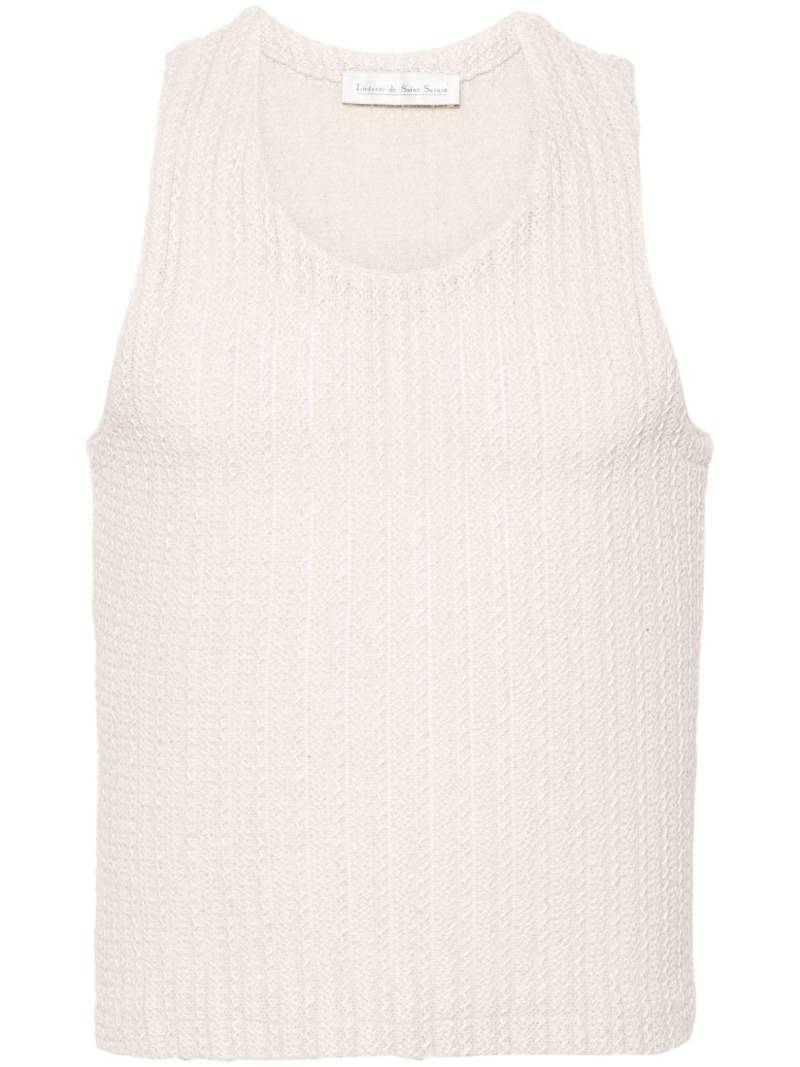 Ludovic de Saint Sernin open-knit cotton-belnd tank top - White von Ludovic de Saint Sernin