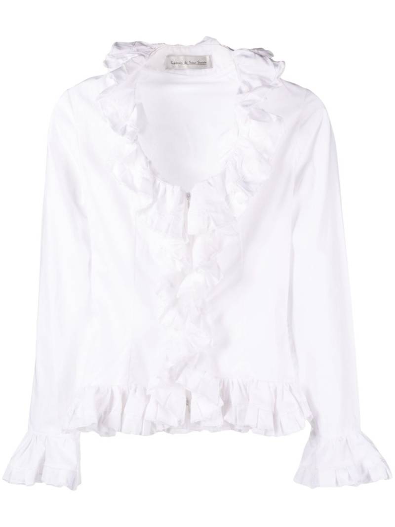 Ludovic de Saint Sernin ruffled poplin-texture shirt - White von Ludovic de Saint Sernin