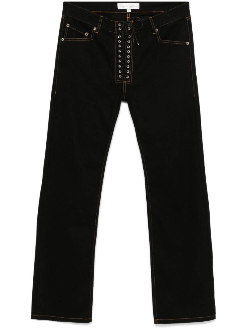 Ludovic de Saint Sernin straight-leg lace-up jeans - Black von Ludovic de Saint Sernin