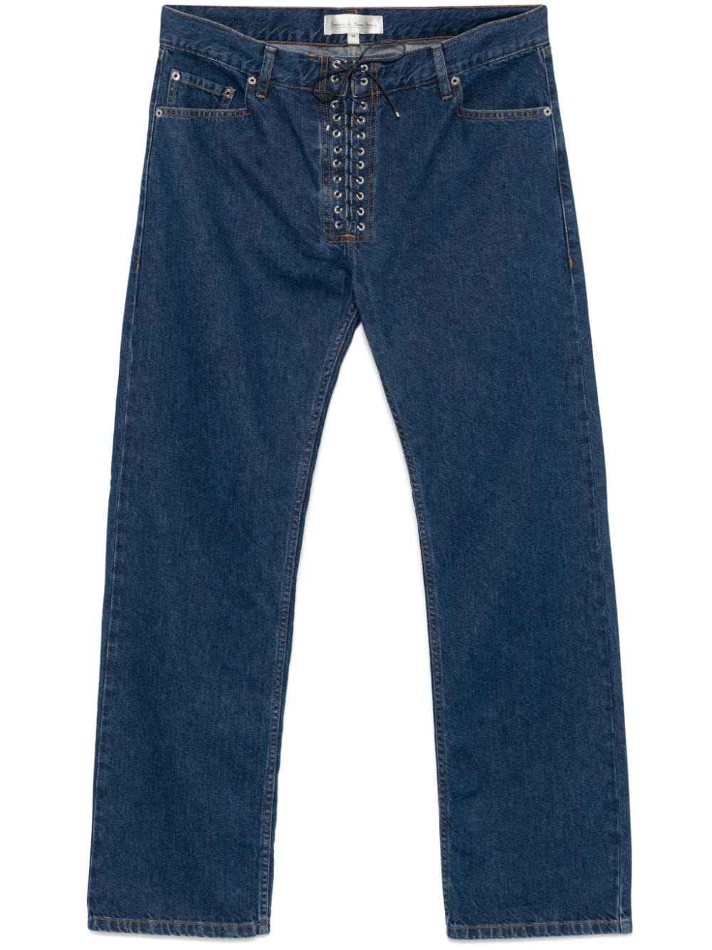 Ludovic de Saint Sernin straight-leg lace-up jeans - Blue von Ludovic de Saint Sernin