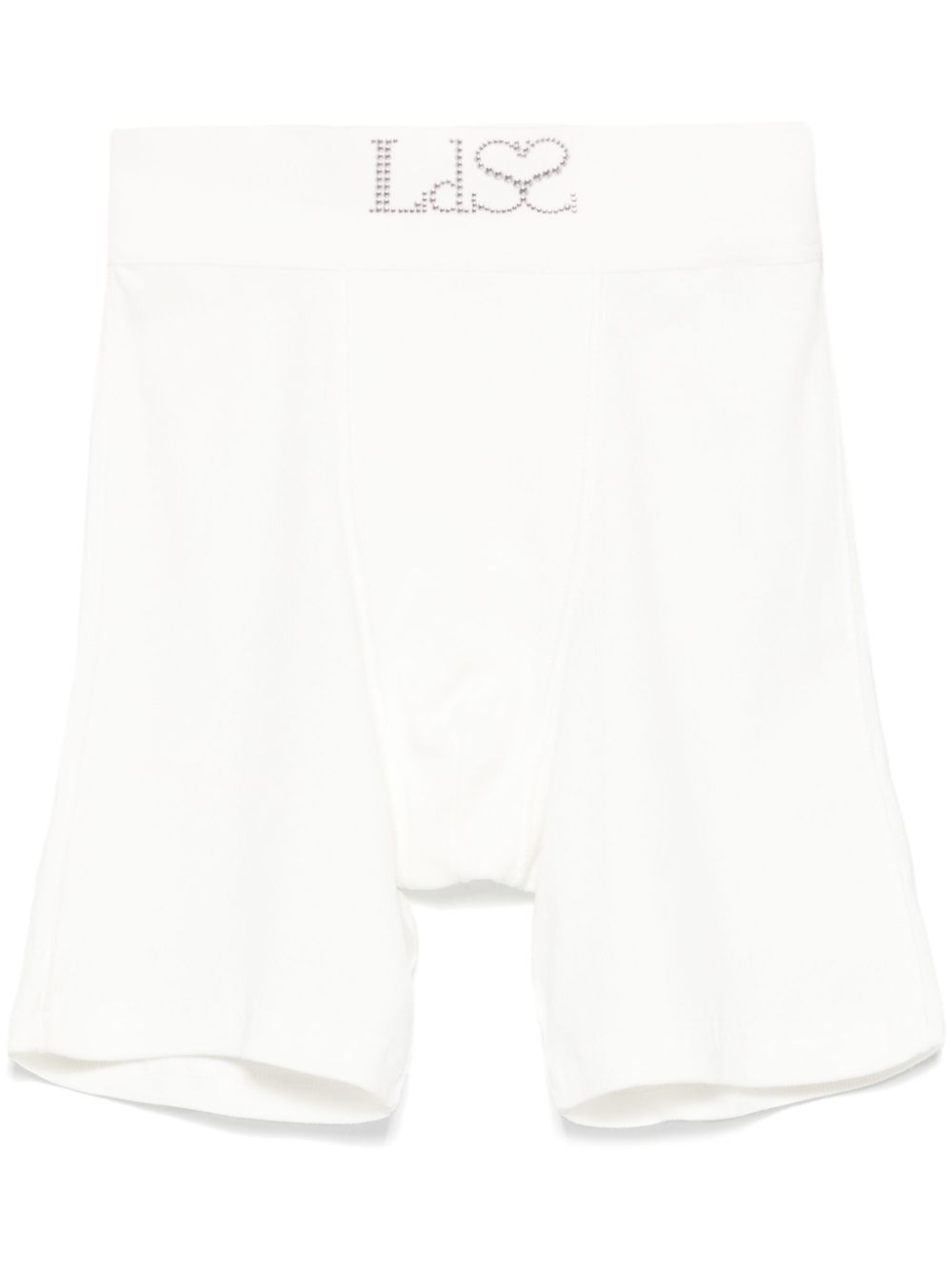 Ludovic de Saint Sernin studded biker shorts - White von Ludovic de Saint Sernin