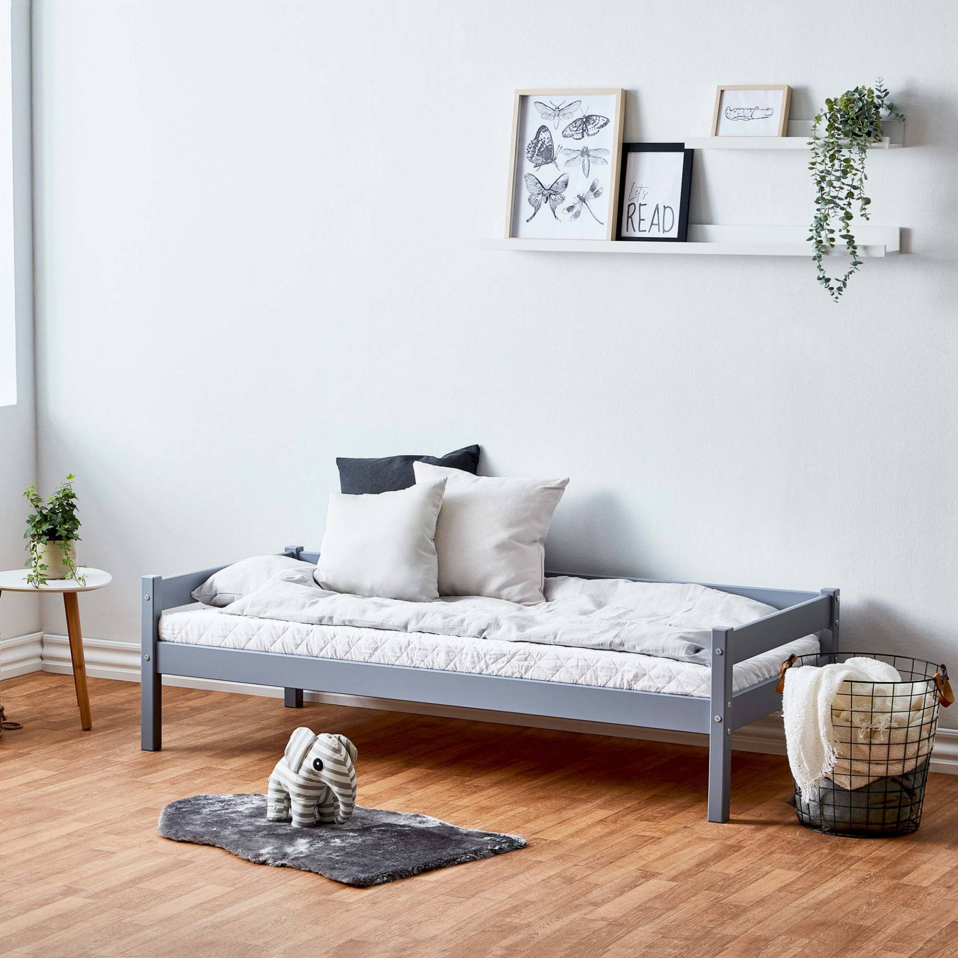 Lüttenhütt Kinderbett »ECO One, Einzelbett, skandinavisches Design«, wahlweise mit Matratze, Liegefläche 70x160 cm von Lüttenhütt