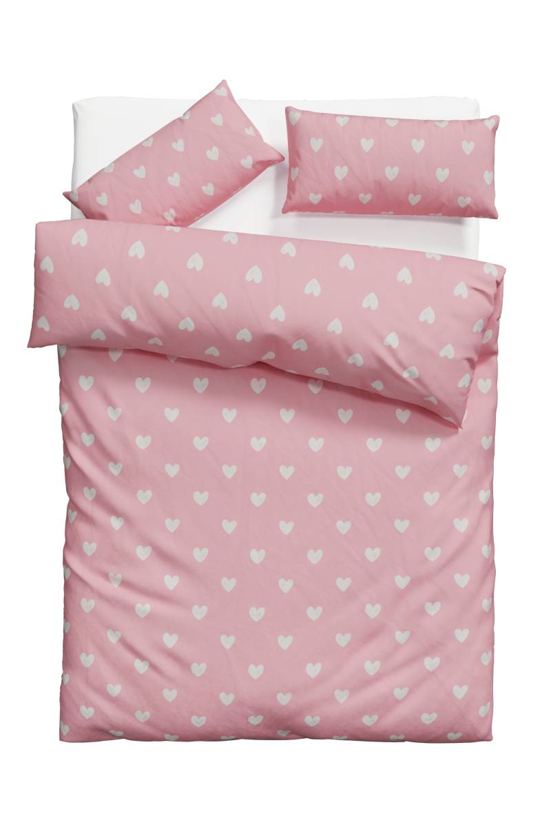 Lüttenhütt Kinderbettwäsche »CUDDLEE«, in vielen Designs: Dino,Einhorn,Weltraum,Baustelle,Herz,Trecker,Safari von Lüttenhütt