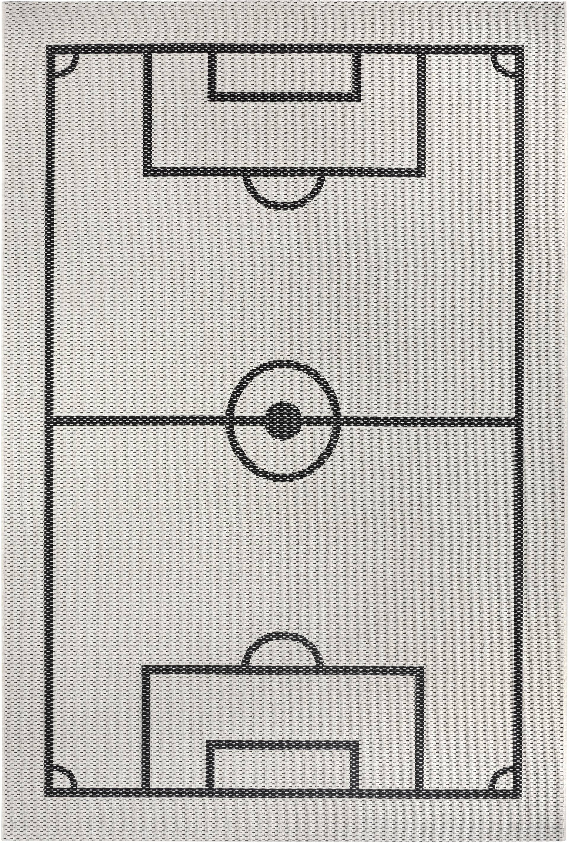 Lüttenhütt Kinderteppich »Fussballfeld«, rechteckig, 3 mm Höhe, Fussball, Spielunterlage, Flachgewebe, strapazierfähig, pflegeleicht von Lüttenhütt