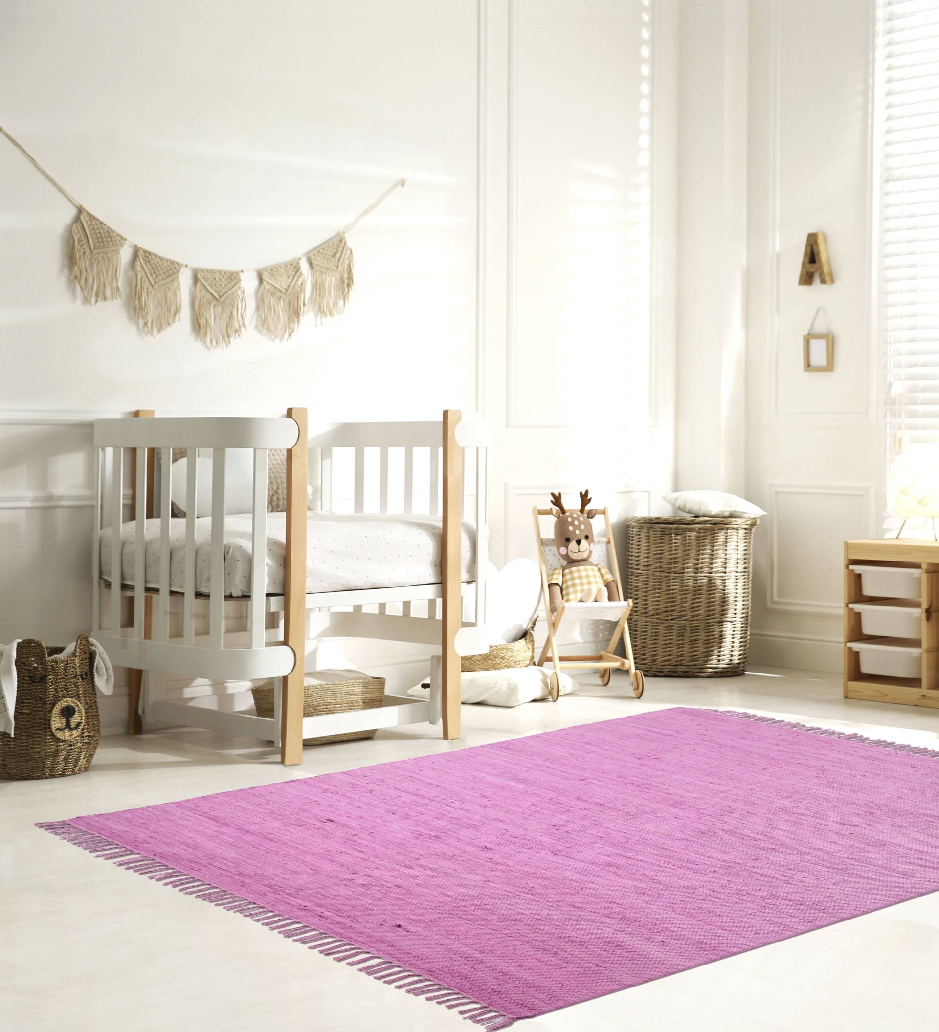 Lüttenhütt Kinderteppich »Insa Fleckerl«, rechteckig, 5 mm Höhe, Uni Farben, pastell, handgewebt, pflegeleicht, waschbar, Kinderzimmer Lüttenhütt Kinderteppich »Insa Fleckerl«, rechteckig, 5 mm Höhe, Uni Farben, pastell, handgewebt, pflegeleicht, waschbar, Kinderzimmer von Lüttenhütt