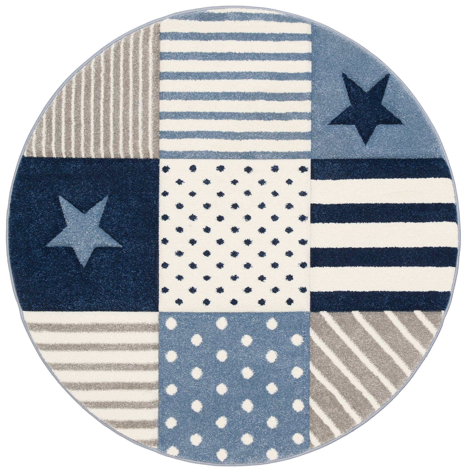my home Kinderteppich »Stern«, rund, 13 mm Höhe, Kurzflor-Teppich, handgearbeiteter Konturenschnitt, Patchwork-Design my home Kinderteppich »Stern«, rund, 13 mm Höhe, Kurzflor-Teppich, handgearbeiteter Konturenschnitt, Patchwork-Design von My Home