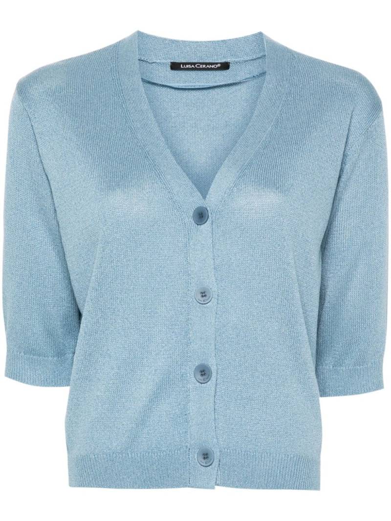 Luisa Cerano glitter-embellished cardigan - Blue von Luisa Cerano