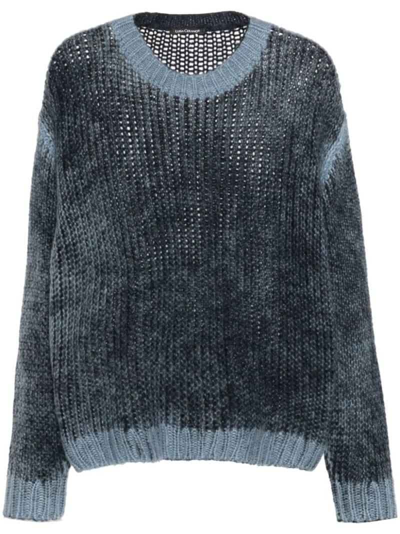 Luisa Cerano mélange-effect jumper - Blue von Luisa Cerano