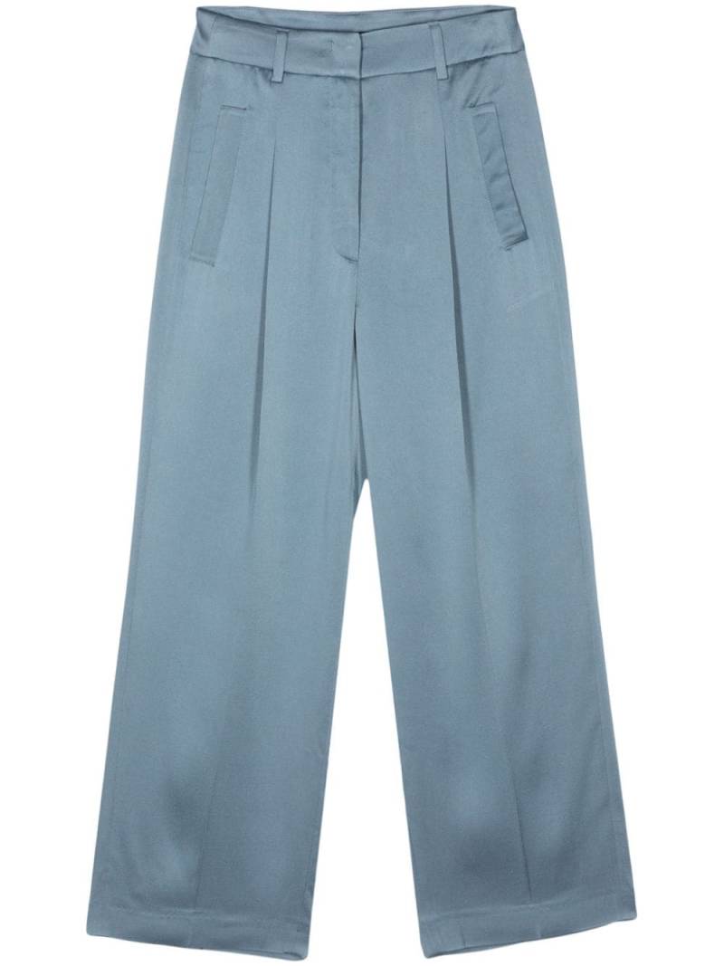 Luisa Cerano pleat-detail trousers - Blue von Luisa Cerano