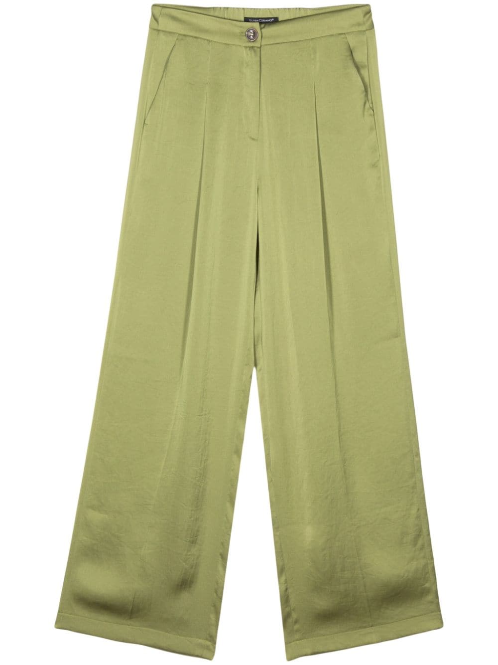 Luisa Cerano pleat-detail trousers - Green von Luisa Cerano