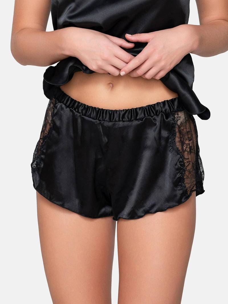 Shorts Bas Pyjama Prestige Satin Damen Schwarz L von Luna