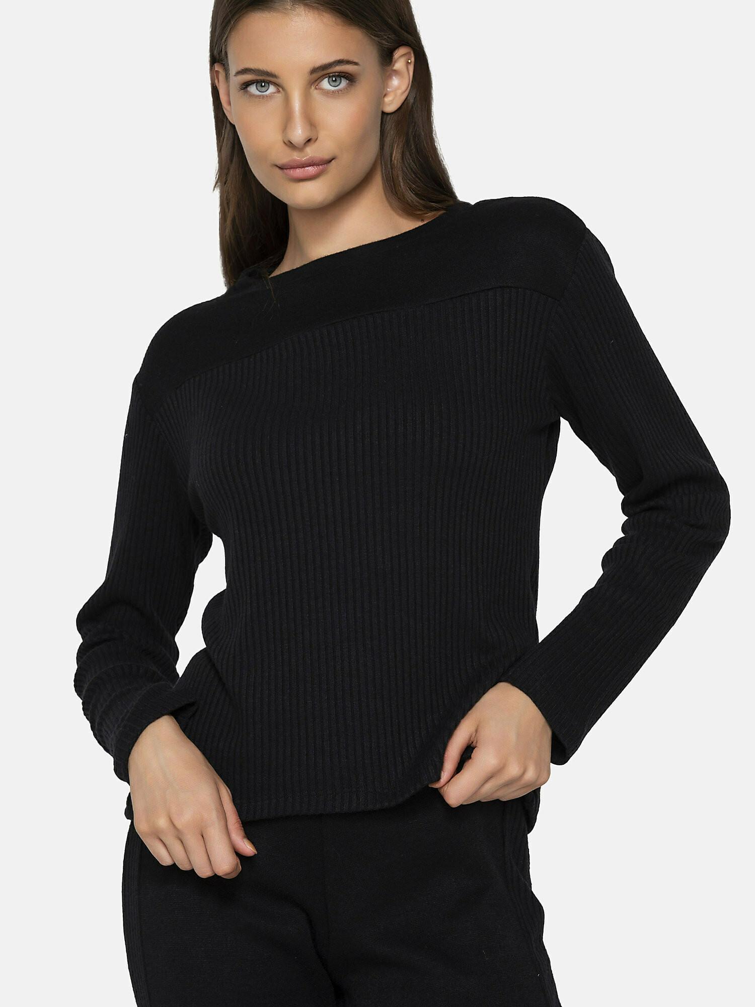 Sweatshirt Connected Damen Schwarz L von Luna