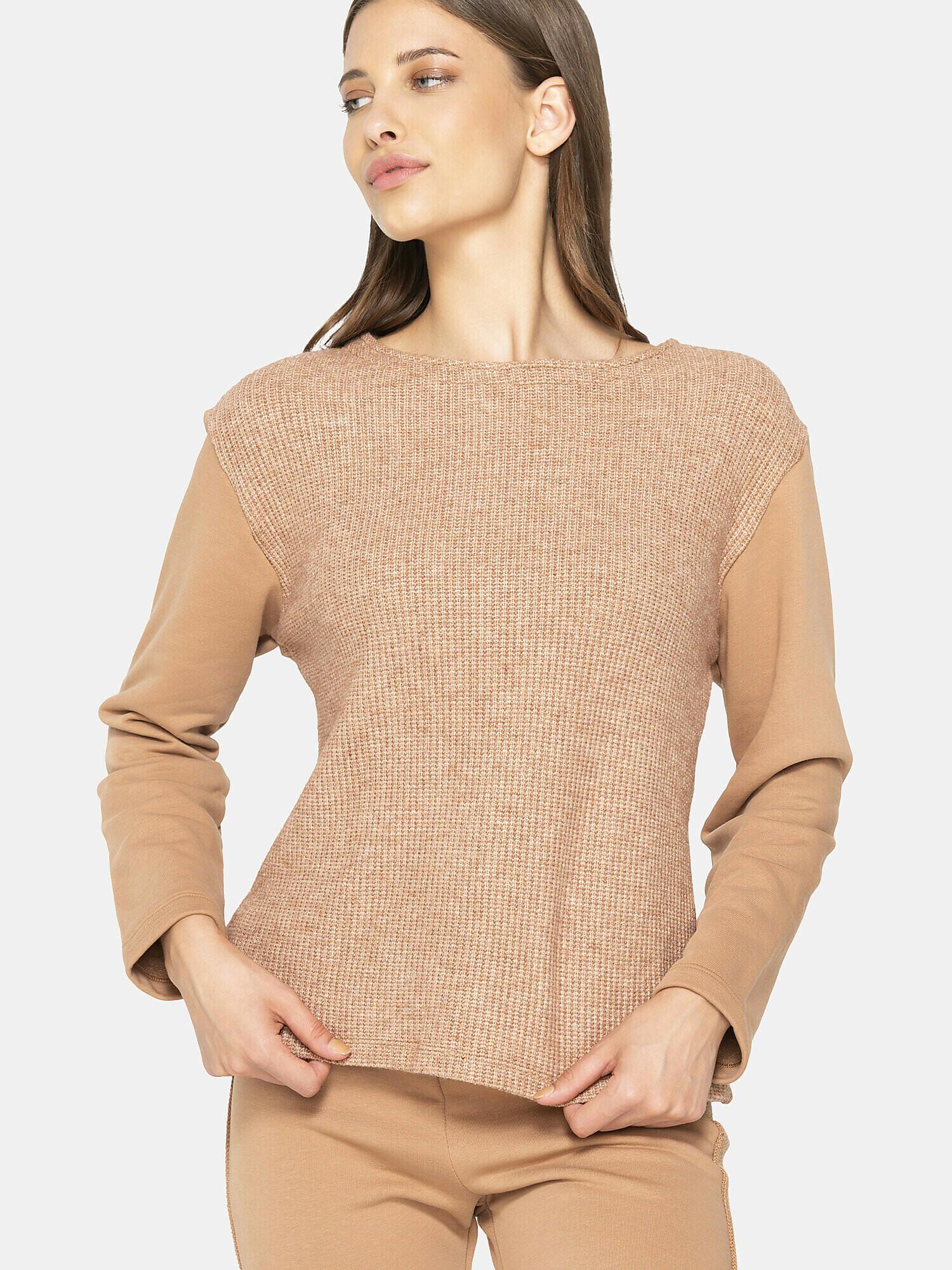 Top Mit Langen Ärmeln Sweetened Damen Braun M von Luna