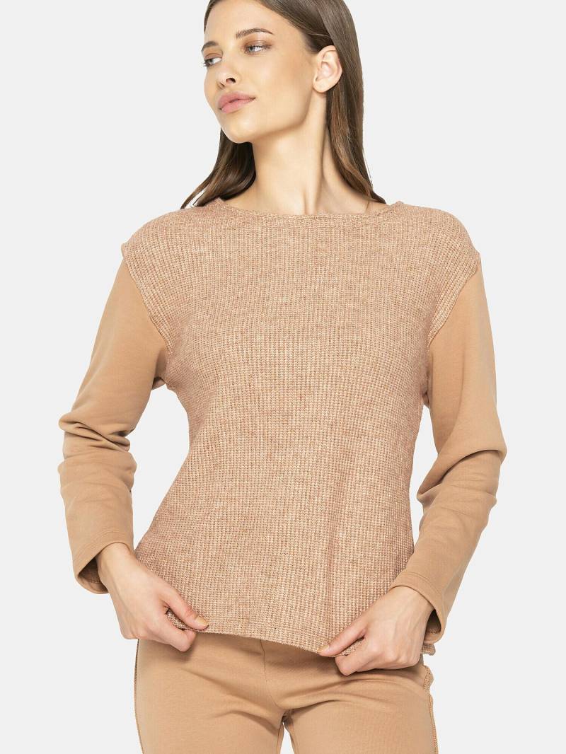 Top Mit Langen Ärmeln Sweetened Damen Braun S von Luna