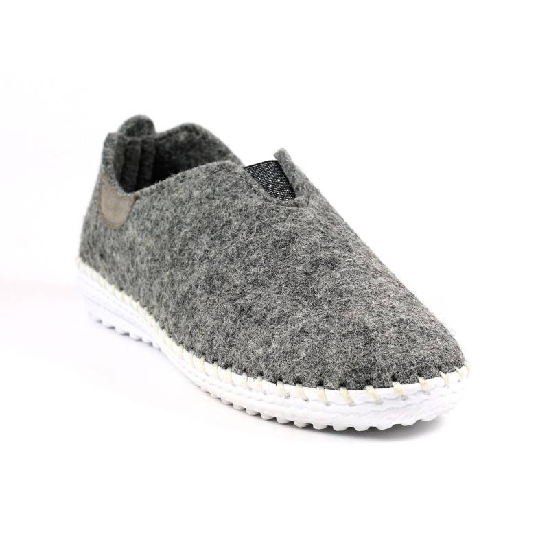 Hausschuhe Colette, Leder Damen Grau 38 von Lunar