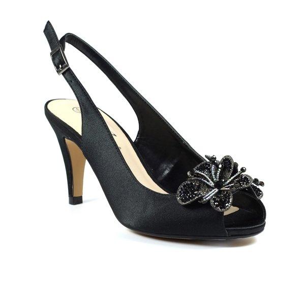 Pumps Ankara, Satin Damen Schwarz 39 von Lunar