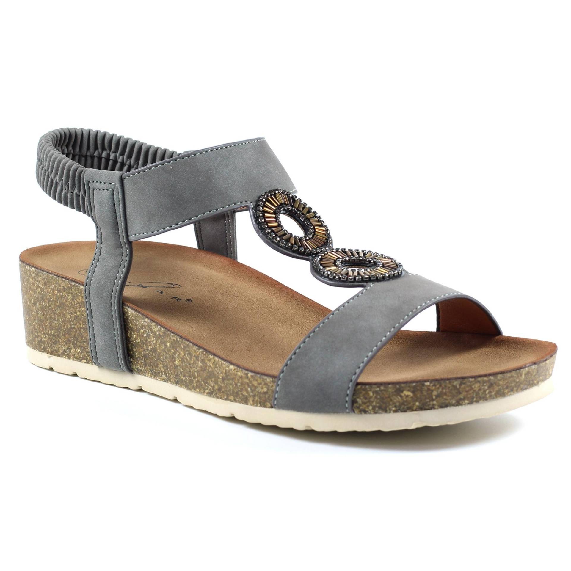 Sandalen Barwell Damen Grau 36 von Lunar