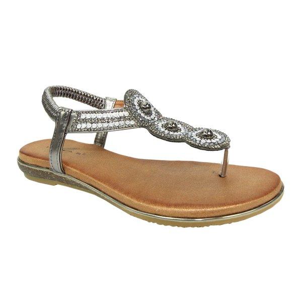 Lunar - Sandalen Silvia, für Damen, Grau, Größe 37 von Lunar