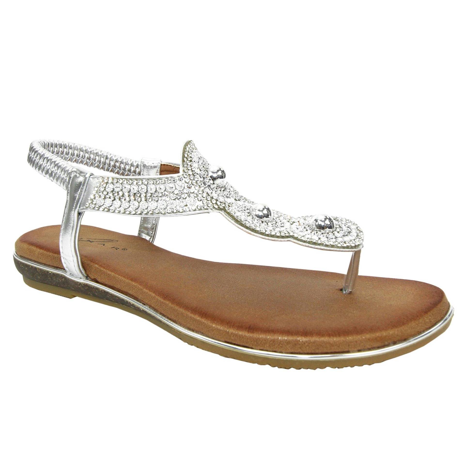 Lunar - Sandalen Silvia, für Damen, Silber, Größe 36 von Lunar