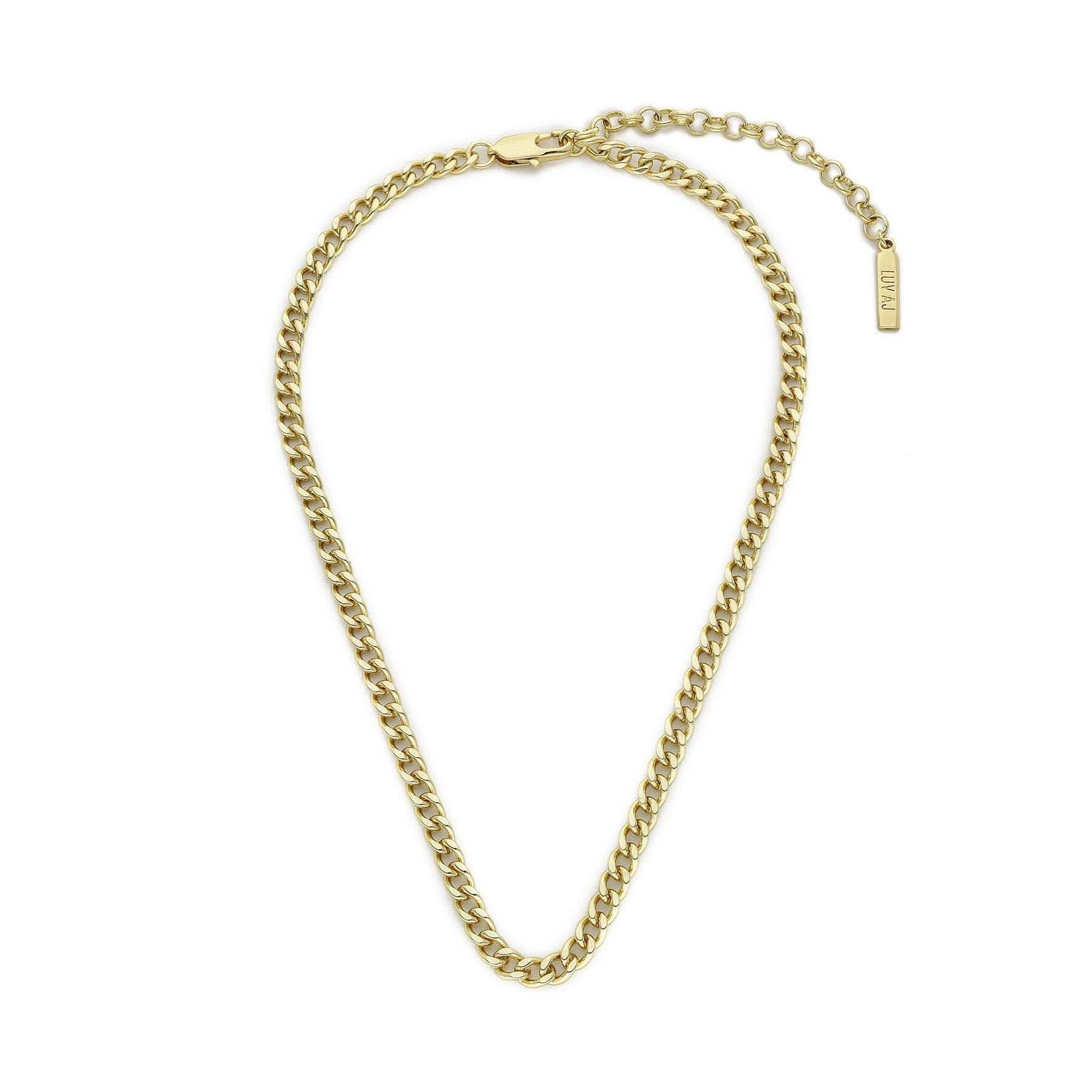 Halskette Luv AJ Classiquw Skinny Curb Chain (5mm) CORE22-N-CSCC-G Goldfarben von Luv AJ