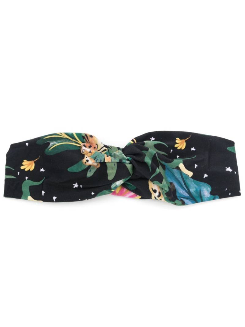 Lygia & Nanny Bethânia Pantanal-print headband - Black von Lygia & Nanny