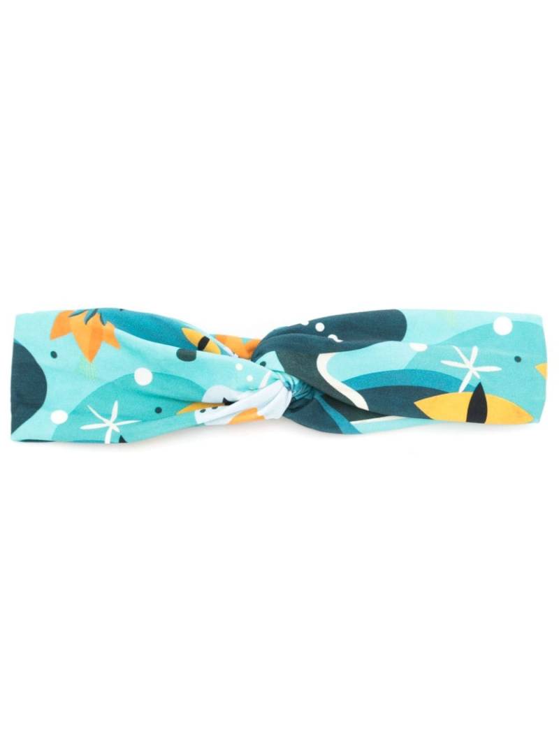 Lygia & Nanny Bethânia graphic-print headband - Blue von Lygia & Nanny