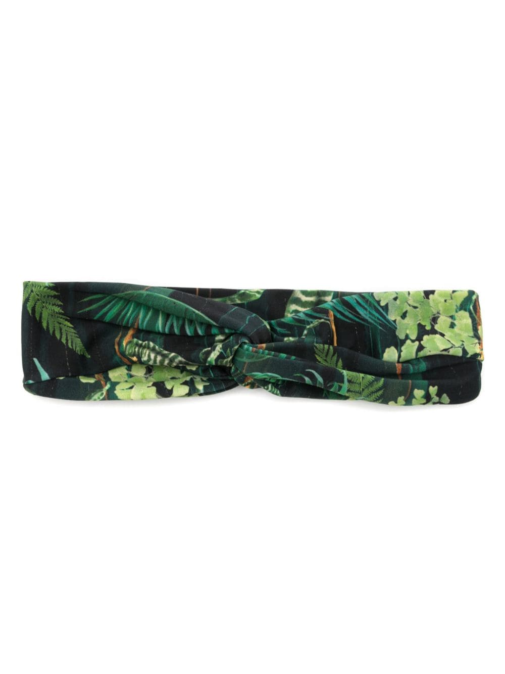 Lygia & Nanny Bethania leaf-print twisted head band - Green von Lygia & Nanny