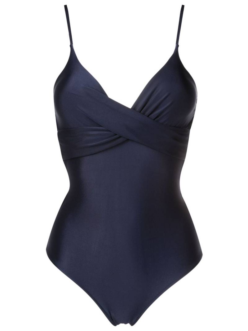 Lygia & Nanny Bianca V-neck swimsuit - Blue von Lygia & Nanny