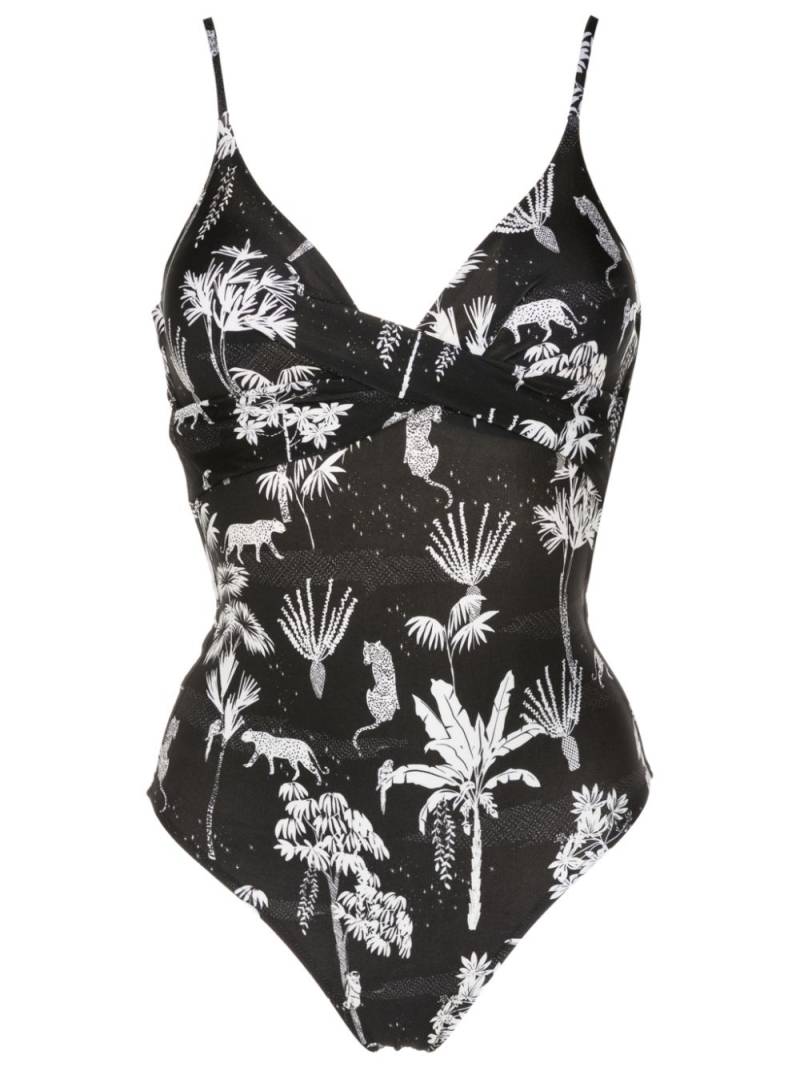 Lygia & Nanny Bianca graphic-print one-piece - Black von Lygia & Nanny